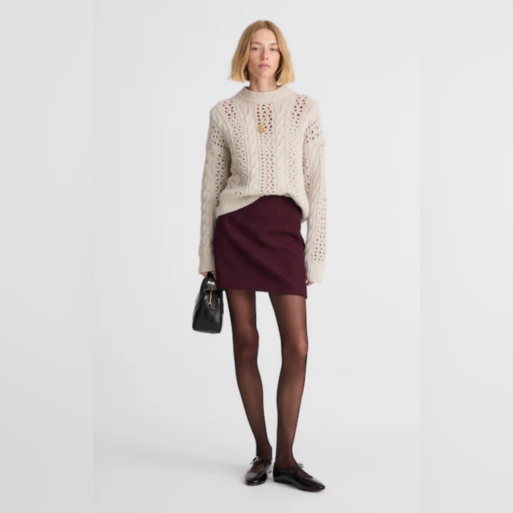 Madewell skirt in dark pomegranate